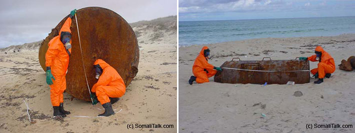 illegally discharging radioactive waste into the sea